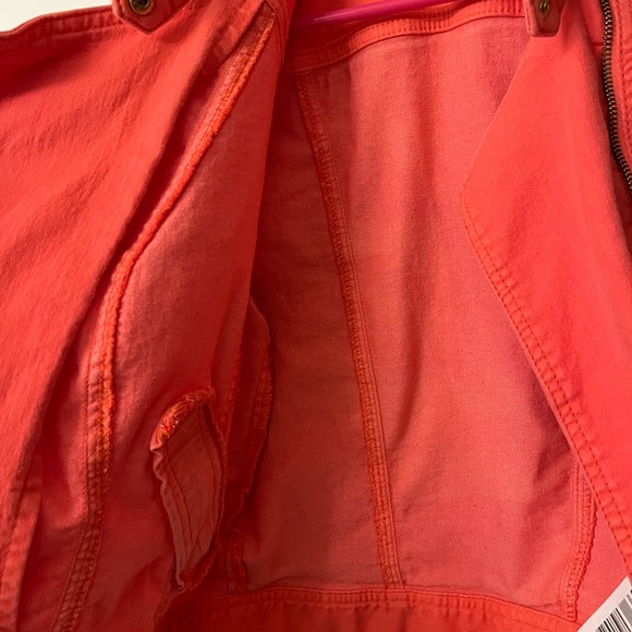 Studio F Neon Orange-Pink Jeanish Jacket Columbia Size 10 - Picture 13 of 13